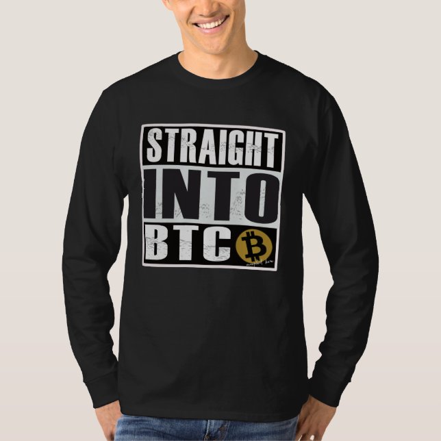 Camiseta Bitcoin  Straight Outta into BTC Blockchain (Frente)