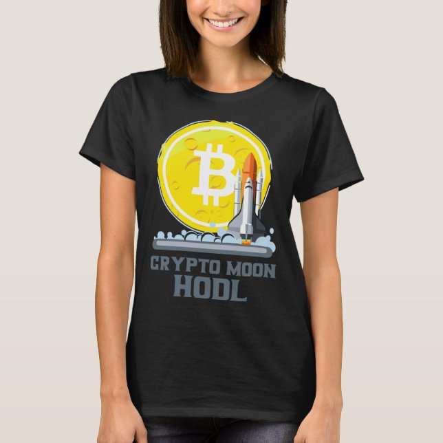 Camiseta Bitcoin To The Moon Crypto Currency Hodl (Frente)