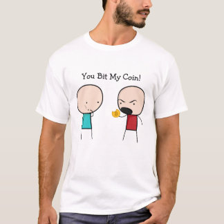 Camiseta Bitcoin "você mordeu t-shirt da minha moeda"