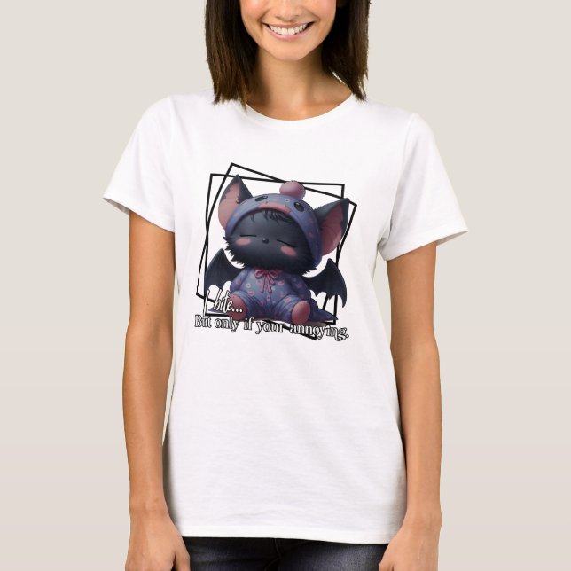 Camiseta Bite (But Only If You’re Annoying) – Cute Bat (Frente)