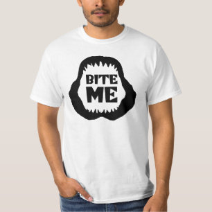 Camiseta Bite-me Citação - Tubarão Tubarão