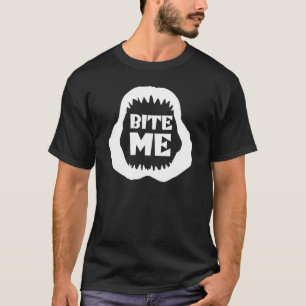 Camiseta Bite-me Citação - Tubarão Tubarão