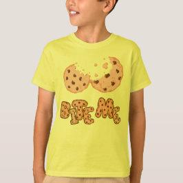 Camiseta Bite Me Cookie Design Engraçado de Chocolate Chip