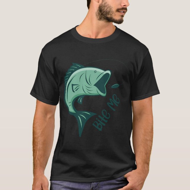 Camiseta Bite Me - Pesca Divertida (Frente)
