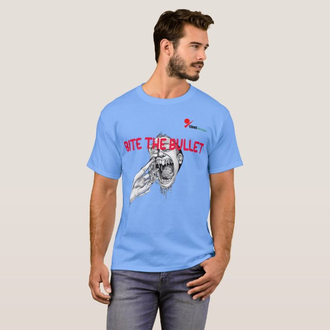 Camiseta "Biting the Bullet" | Abrace o Desafio (Frente Completa)