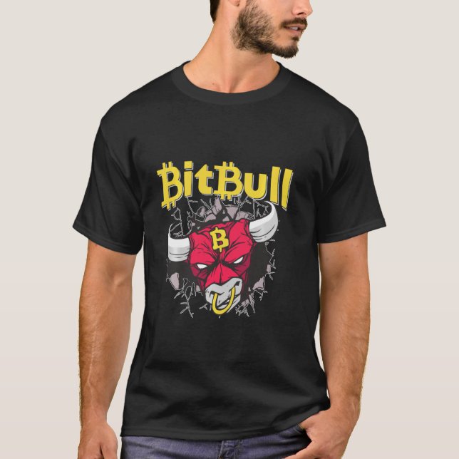 Camiseta Bitmoeda Bull Miner Rig Duro Wallet Btc Crypto Shi (Frente)
