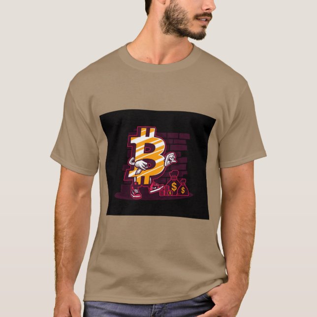 Camiseta "Bitmoney Blues: A Espada de Riqueza Dupla (Frente)