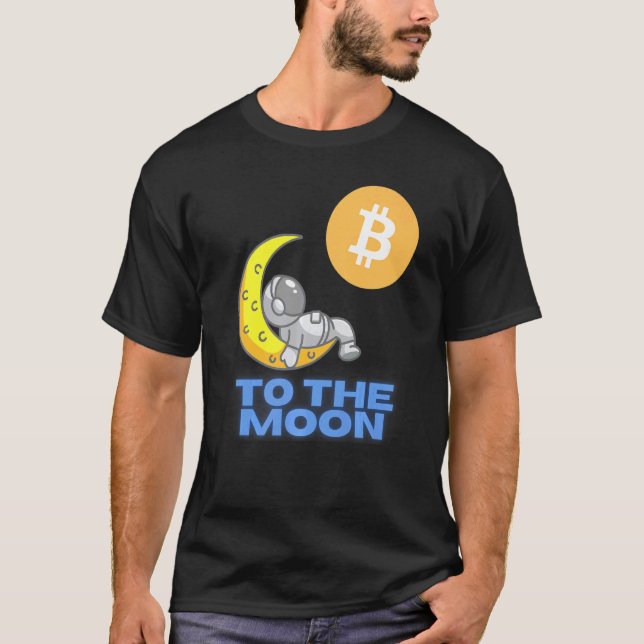 Camiseta Bitmoney Cryptocurrency Para O Blockchain Da Lua H (Frente)