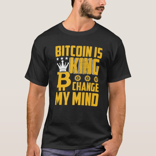 Camiseta Bitmoney é o King BTC Cryptocurrency Crypto Vintag (Frente)