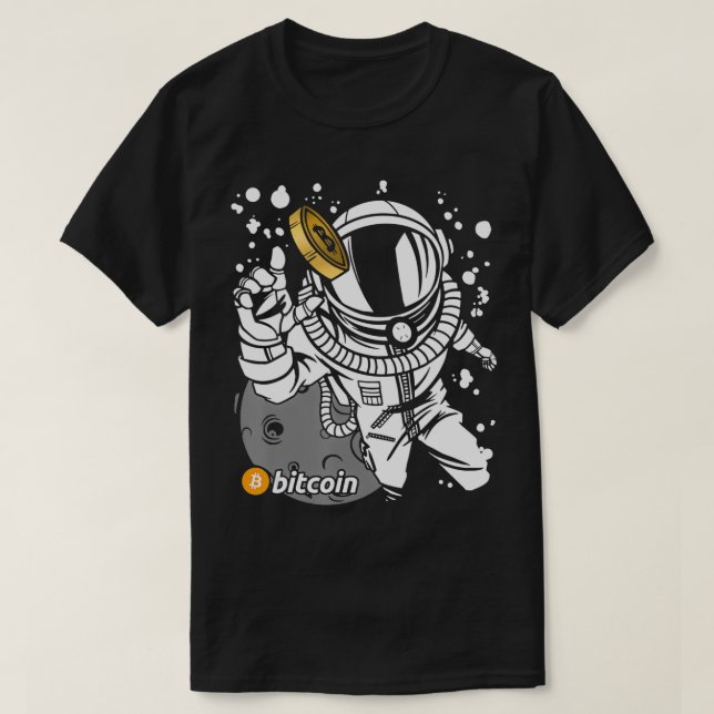 Camiseta Bitmoney In Space Gift para investidores ou mineir (Frente do Design)