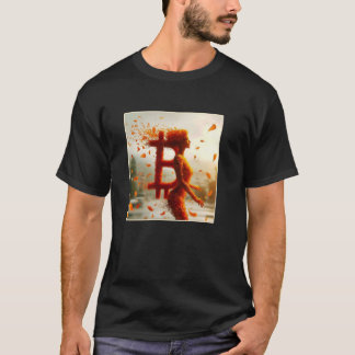 Camiseta Bitmoney Mulher feminina Mulher Bonito Flor Sutil