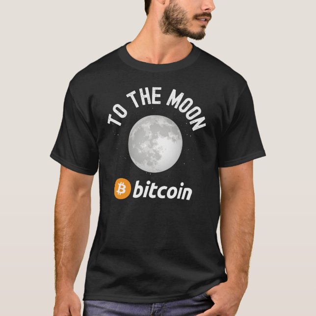 Camiseta Bitmoney para o Astronauta da Lua BTC Crypto Tradi (Frente)