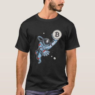 Camiseta Bitmoney Para O Espaço De Criptomoeda Do Astronaut