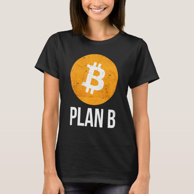 Camiseta Bitmoney Plan B Vintage - Retro Btc Crypto (Frente)