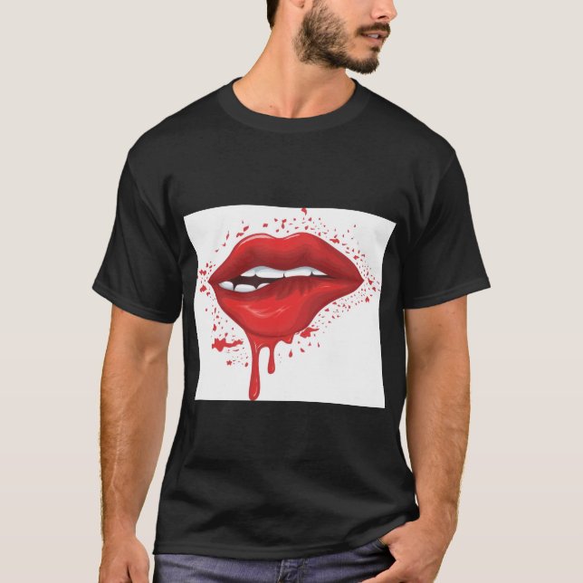 Camiseta Bitten Lips T-Shirt – Bold, Stylish & Unapologetic (Frente)
