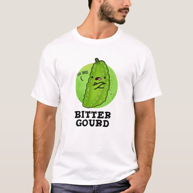 Camiseta Bitter Gourd Engraçado Veggie Pun (Frente)