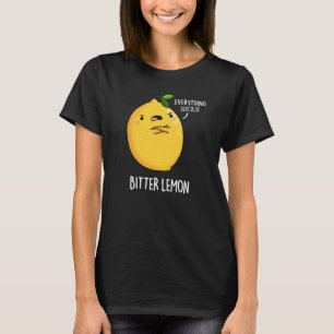 Camiseta Bitter Lemon Engraçado Fruta Pun Escuro BG