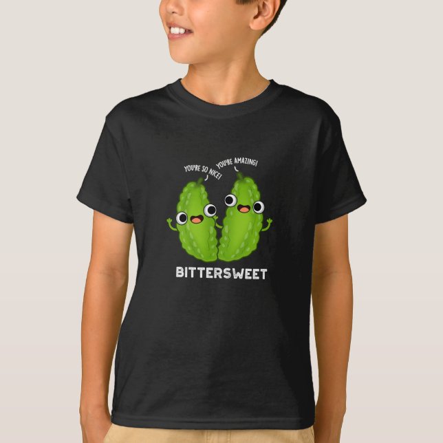 Camiseta Bitterdoce Engraçado Amargo Pun Dark BG (Frente)