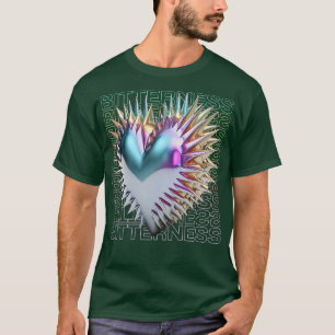 Camiseta Bitterness Spikey 3D Heart Dark Y2K