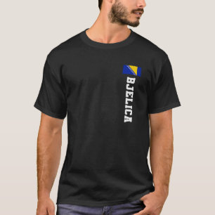 Camiseta Bjelica Sobrenome De Bandeira Da Bósnia Do Braço E