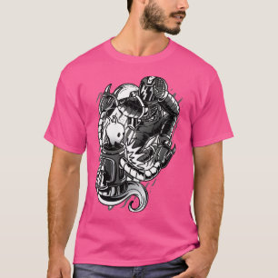 Camiseta BJJ Astronauta Tee Voando Armbar Jiu Jitsu