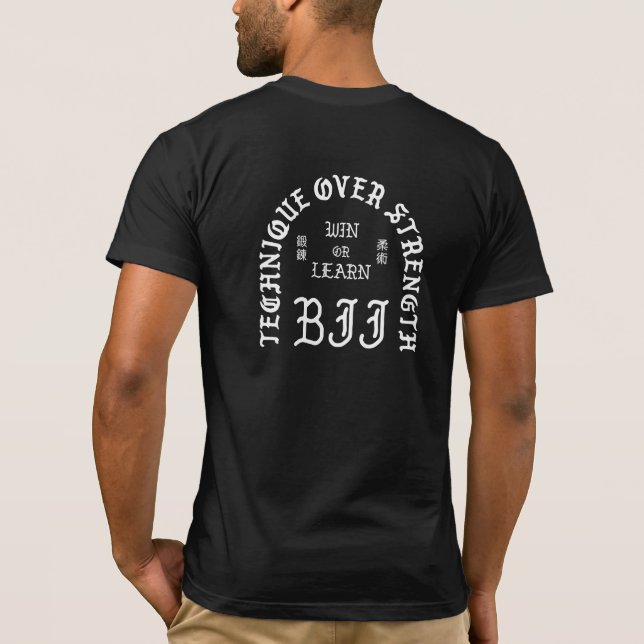 Camiseta BJJ Blackletter (branco) (Verso)