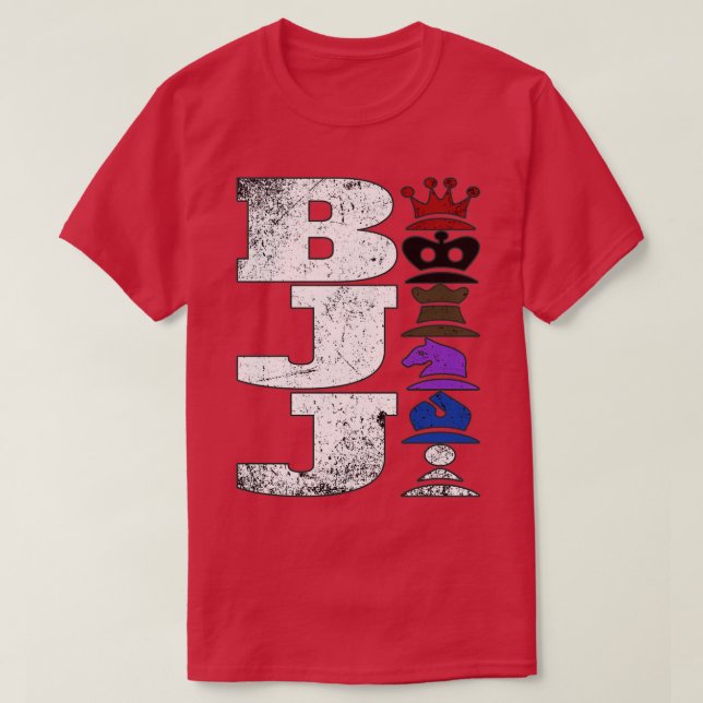 Camiseta BJJ brasileiro Jiu Jitsu no xadrez (Frente do Design)