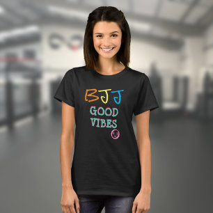 Camiseta BJJ Estilo do Grafite Retroativo Good Vibes Black