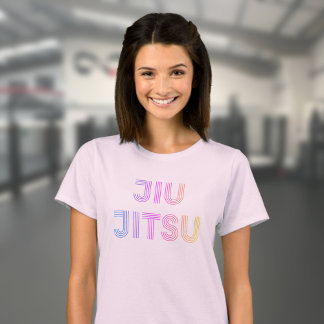 Camiseta BJJ Funky brasileira Jiu Jitsu cor-de-rosa feminin