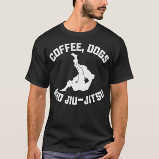 Camiseta Bjj Funny Coffee Dogs Jiu Jitsu