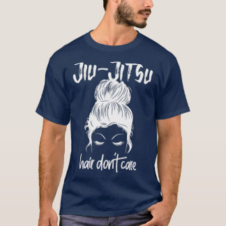 Camiseta BJJ Girls Jiu Jitsu Hair Não Se Importa Com Mulher