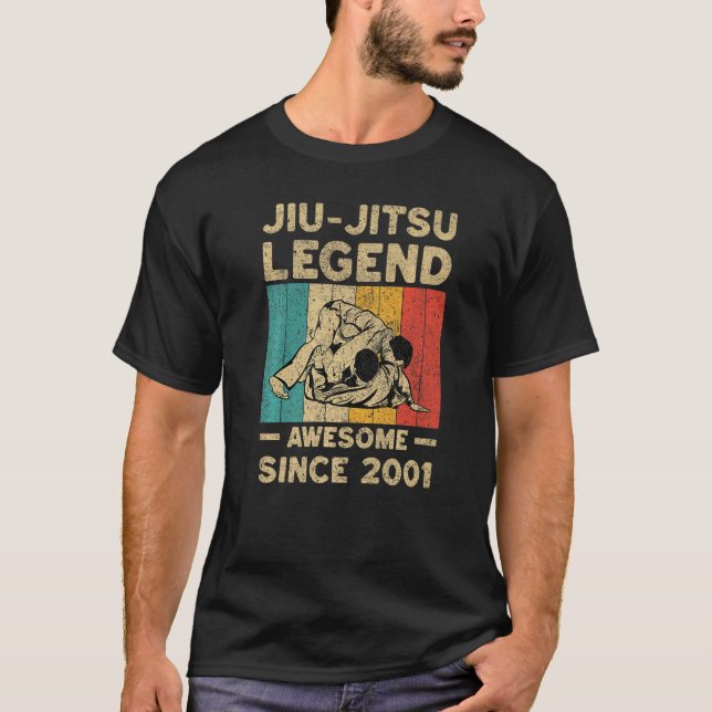 Camiseta BJJ Jiu Jitsu, 21 Anos, Legenda Incrível Desde 20 (Frente)