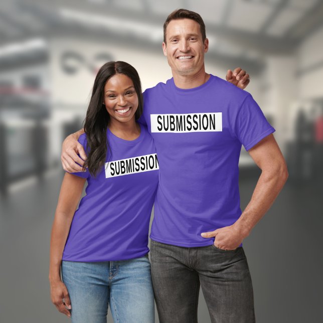 Camiseta BJJ Jiu Jitsu Submissão Roxo E Branco (Purple jiu jitsu BJJ submission Tshirt)