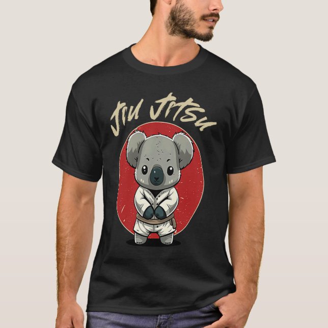 Camiseta BJJ MMA Koala   Brazilian Jiu Jitsu Grappling (Frente)
