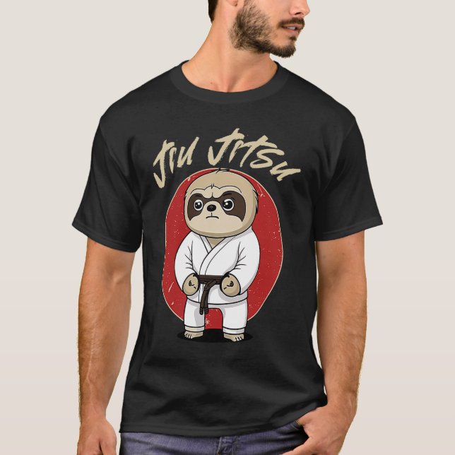 Camiseta BJJ MMA Sloth brasileira Jiu Jitsu Grappling (Frente)