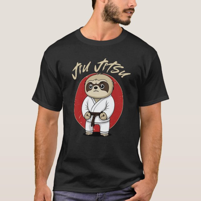 Camiseta BJJ MMA Sloth  Brazilian Jiu Jitsu Grappling (Frente)