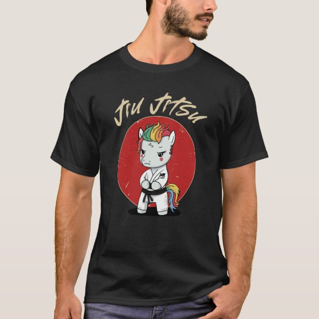 Camiseta BJJ MMA Unicorn  Brazilian Jiu Jitsu Grappling (Frente)