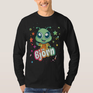 Camiseta BJÖRN - Nome de Menino Bonito com Alienígena Bonit