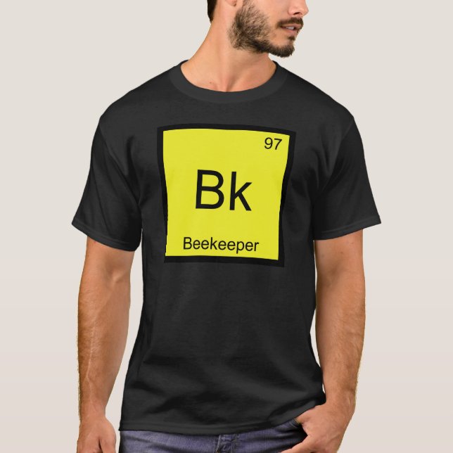 Camiseta Bk - Símbolo de Elemento de Química da Abelha (Frente)