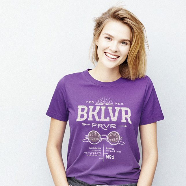 Camiseta BKLVR Roxo de Definição do Piso do Livro (Book Lover Definition BKLVR T-Shirt)
