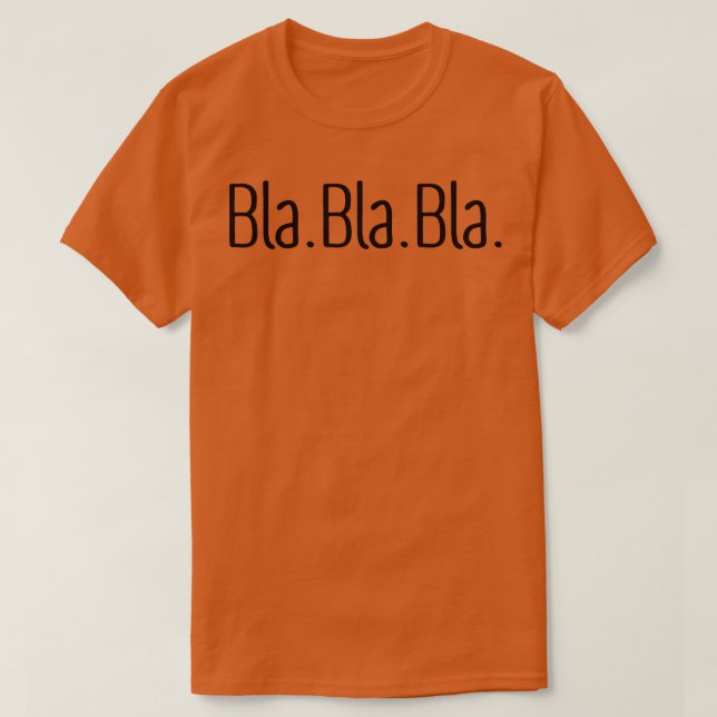 Camiseta Bla Bla preto (Frente do Design)