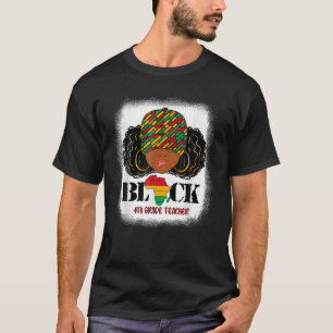 Camiseta Black 4Th Grade Teacher Messy Bun Pride African Bl