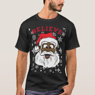 Camiseta Black Acredita Papais noeis Divertidos Papais noei