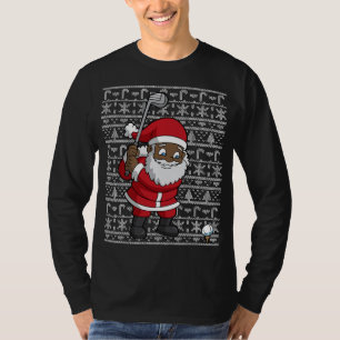 Camiseta Black African American Papai Noel Golf Ugly Chris