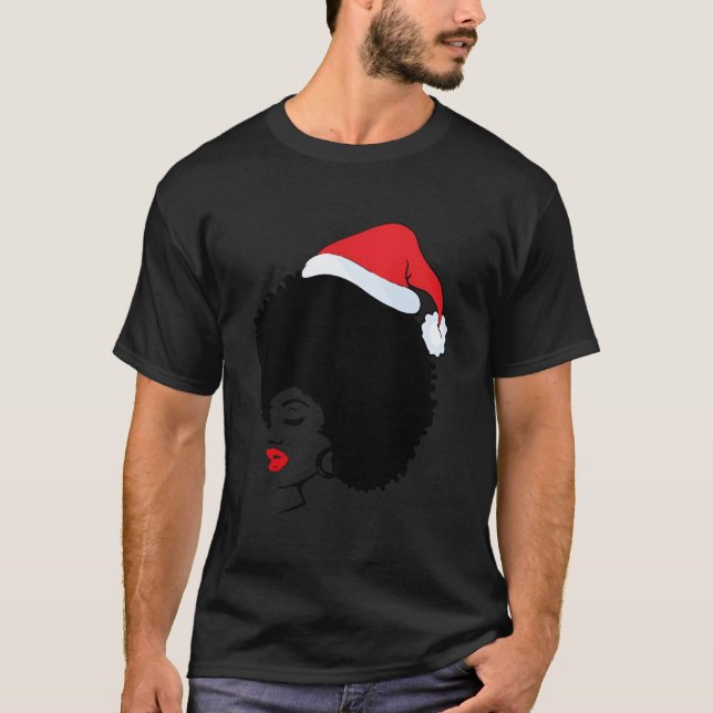 Camiseta Black African American Santa Pajama (Frente)