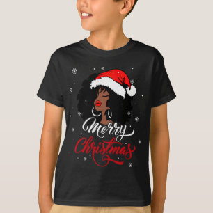 Camiseta Black African Girl American Papais noeis Christmas