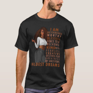 Camiseta Black Afro Woman Melanin Girl Black History Month