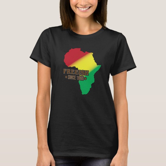 Camiseta Black American History June Freeish 1865 African (Frente)