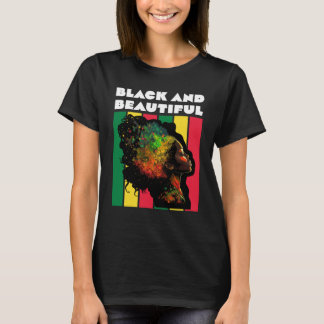 Camiseta Black and Beautiful Woman Teacher Black History Mo