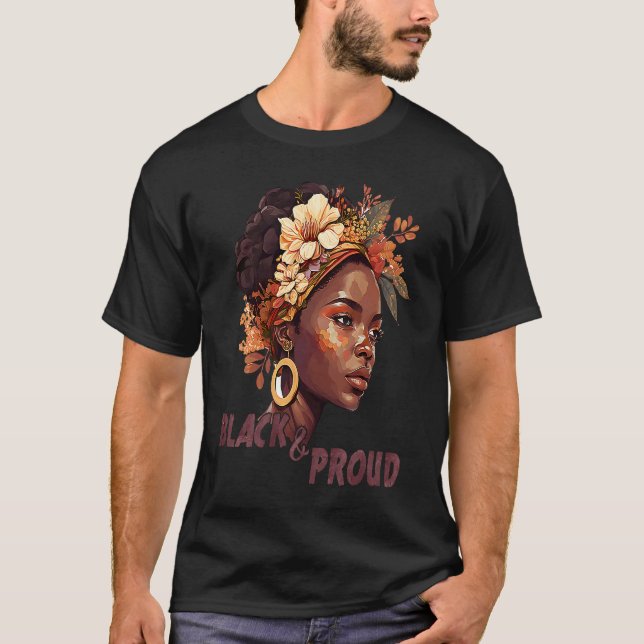 Camiseta Black And Proud  Black History Month 365 Black Pri (Frente)